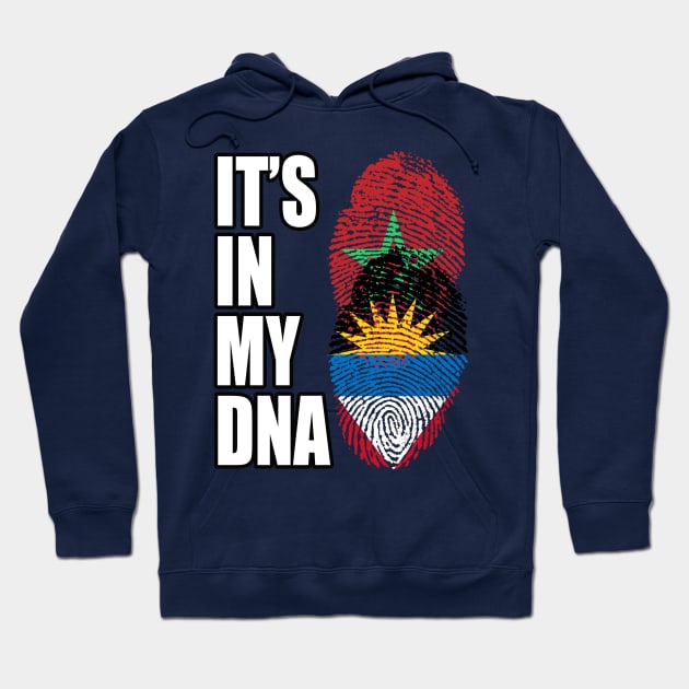 Antiguan And Moroccan Mix DNA Flag Heritage Hoodie by Just Rep It!!